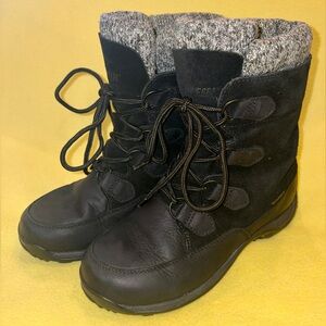 Baffin Women's ELDORA Leather Boots Black Size 6  EU36 - NEAR NEW